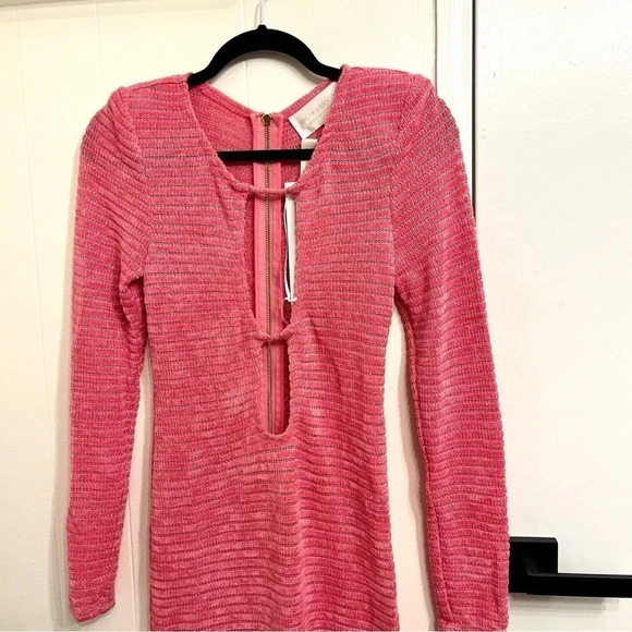 Bronx and Banco Amara maxi pink cut out dress NWT size XS - Picture 4 of 14